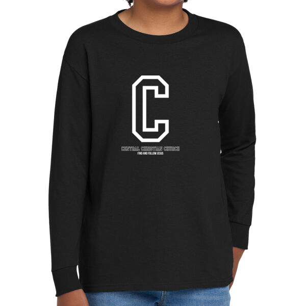 Central Christian Church Youth Heavy Cotton 100% Cotton Long Sleeve T Shirt Thumbnail